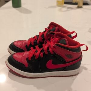 Nike Kids Black and Red Jordans